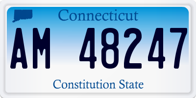 CT license plate AM48247