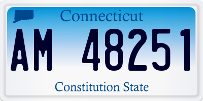 CT license plate AM48251