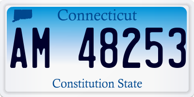 CT license plate AM48253
