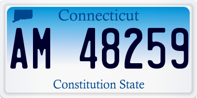 CT license plate AM48259