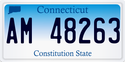 CT license plate AM48263