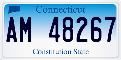 CT license plate AM48267