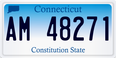 CT license plate AM48271