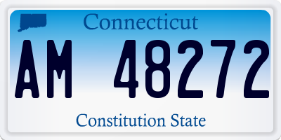 CT license plate AM48272
