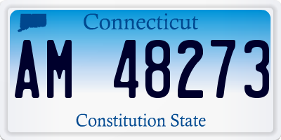 CT license plate AM48273