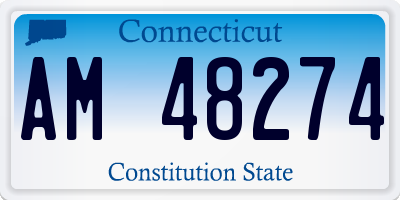CT license plate AM48274
