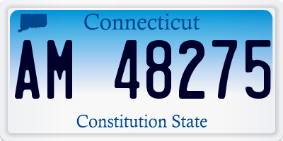 CT license plate AM48275