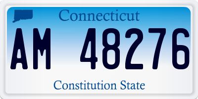 CT license plate AM48276