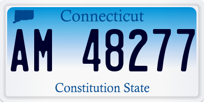 CT license plate AM48277