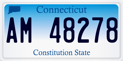 CT license plate AM48278