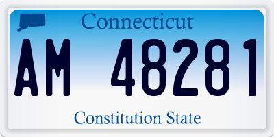 CT license plate AM48281