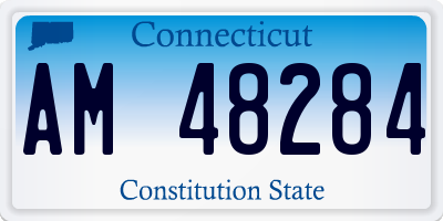 CT license plate AM48284