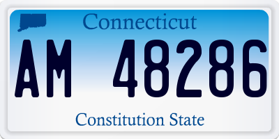 CT license plate AM48286