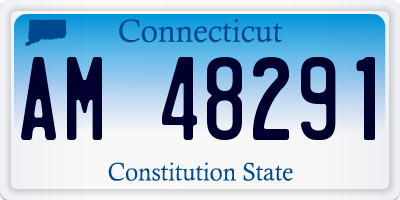 CT license plate AM48291