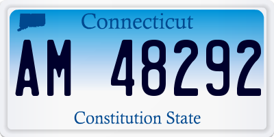 CT license plate AM48292