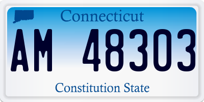CT license plate AM48303