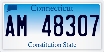 CT license plate AM48307