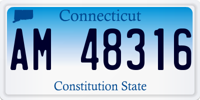 CT license plate AM48316
