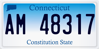 CT license plate AM48317