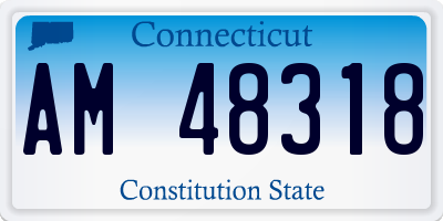 CT license plate AM48318