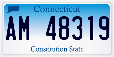 CT license plate AM48319