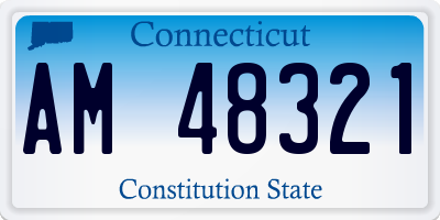 CT license plate AM48321