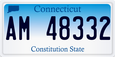CT license plate AM48332