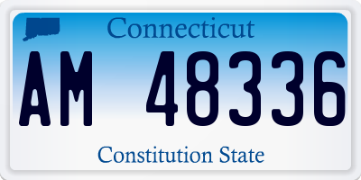 CT license plate AM48336