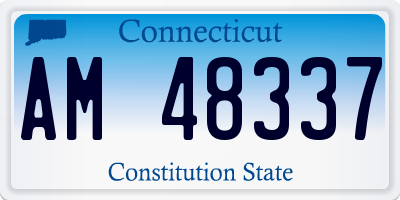 CT license plate AM48337