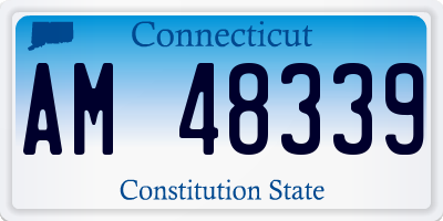 CT license plate AM48339