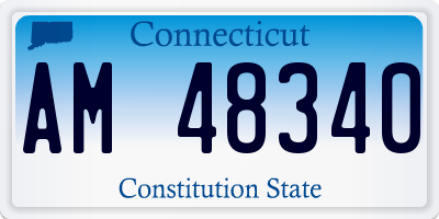 CT license plate AM48340