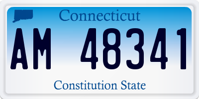 CT license plate AM48341