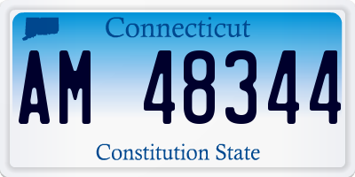 CT license plate AM48344