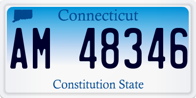 CT license plate AM48346