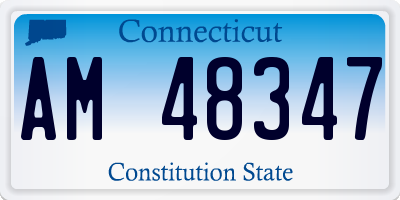 CT license plate AM48347