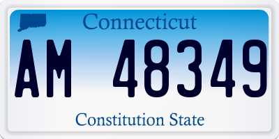 CT license plate AM48349