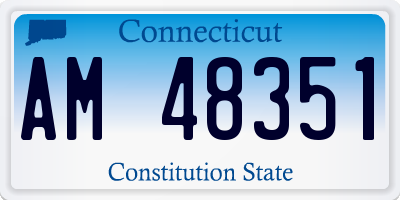 CT license plate AM48351