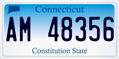 CT license plate AM48356