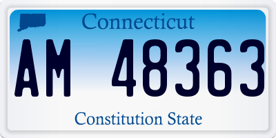 CT license plate AM48363