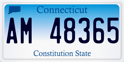 CT license plate AM48365