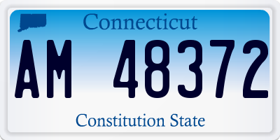 CT license plate AM48372