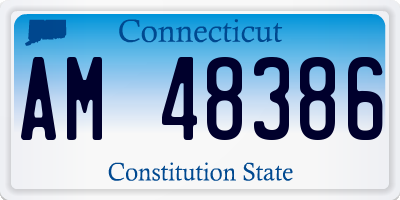 CT license plate AM48386