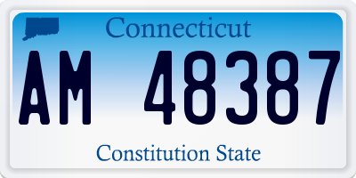 CT license plate AM48387
