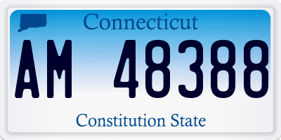 CT license plate AM48388