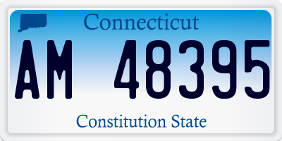 CT license plate AM48395