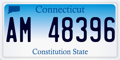 CT license plate AM48396