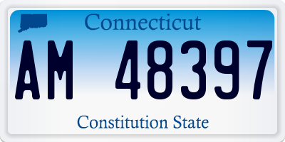 CT license plate AM48397
