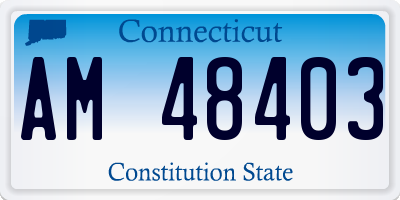 CT license plate AM48403