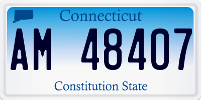 CT license plate AM48407