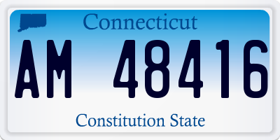 CT license plate AM48416